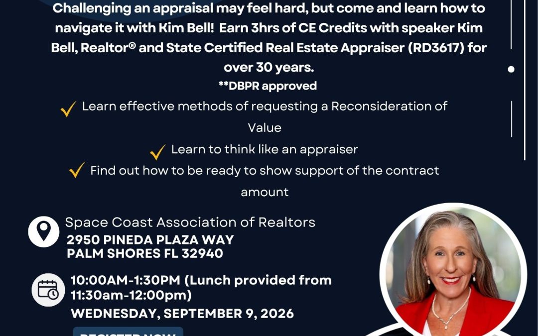 Confidently Challenging an appraisal with Kim Bell- Earn 3 Hours of CE!